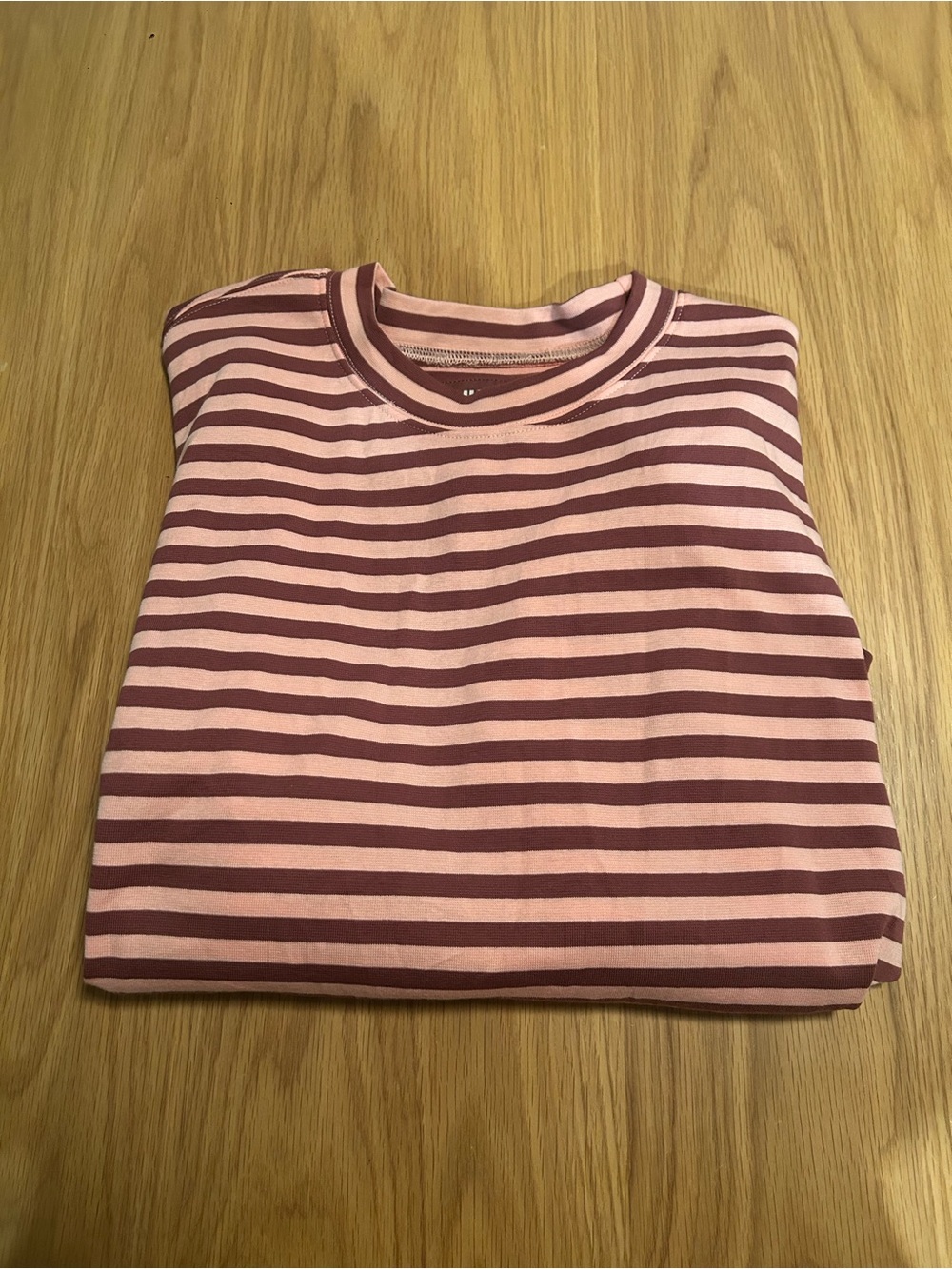 Daily Drills Striped Cotton Long Sleeve - Wine + Dusty Rose Stripe Size M/L - Picture 3 of 9